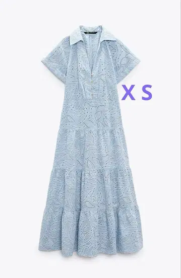 ZARA 컷워크 자수 셔츠 원피스 자라