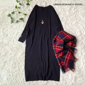 URBAN RESEARCH DOORS 니트 원피스 네이비