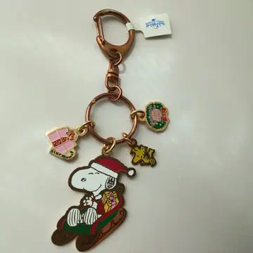 USJ 스누피 우드스탁 4연 키링 크리스마스 산타 유니버셜
