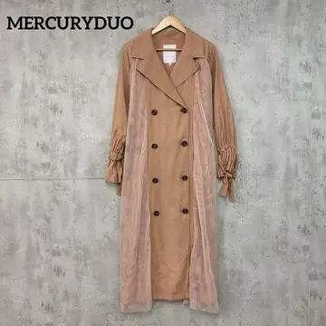 MERCURYDUO 튤 도킹 트렌치 코트 롱 사이즈 M