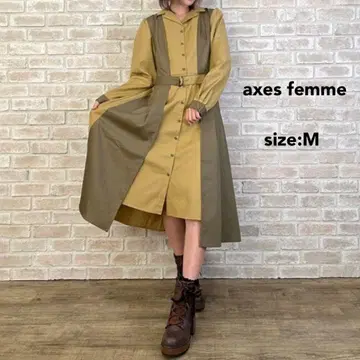 새상품급 axes femme POETIQUE 스트라이프 바이컬러 OP