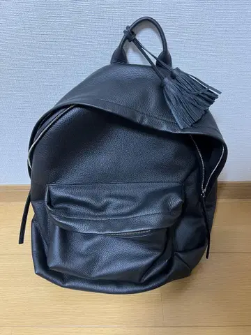ACATE 블랙 가죽 백팩
