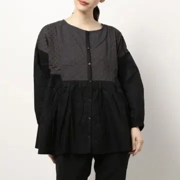사만사 모스모스 레이스 패치워크 전후 착용 블라우스 린넨 SM2