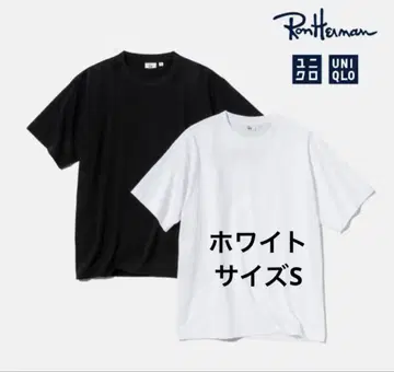 [미사용 새상품] Ron Herman x UNIQLO 화이트 T셔츠 S