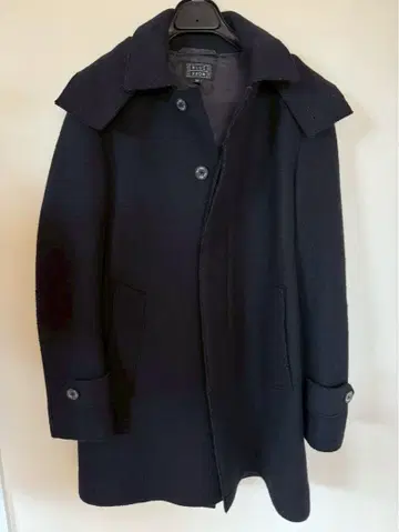 BLUE WORK 울 피코트 다크 네이비