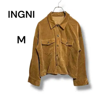 INGNI 코듀로이 크롭 셔츠 자켓 M 면 100% 가을/겨울