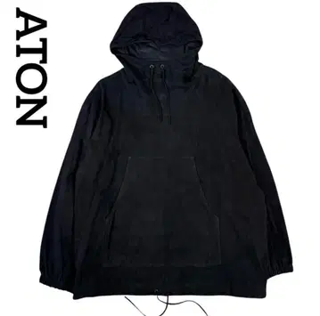 ATON 에이톤 램 가죽 스웨이드 아노락 후드티 풀오버