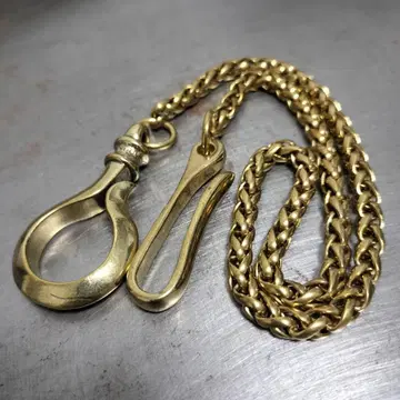 놋쇠 지갑 체인 뜨개질 6mm 브라스 골드 트래커