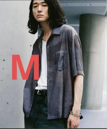 WYM 헤이즐 브라운 반팔 셔츠 M 그레이 계열