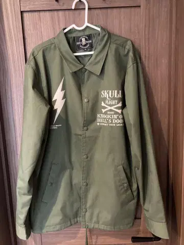 SKULL FLIGHT XL 나일론 자켓 올리브 그린