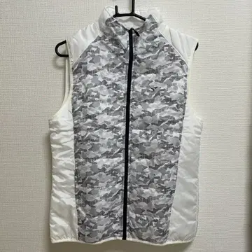 TOURSTAGE 골프 베스트 남성용 L 사이즈 화이트 카모플라주 패턴