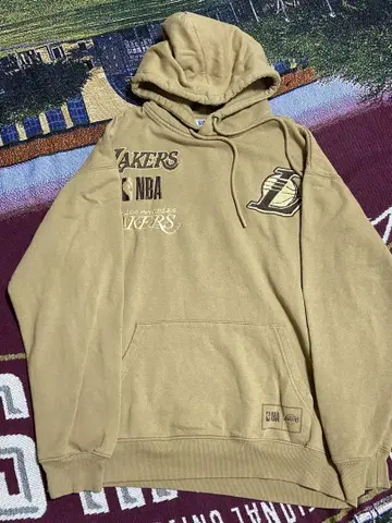 구제 의류 로스앤젤레스 레이커스 후드티 베이지