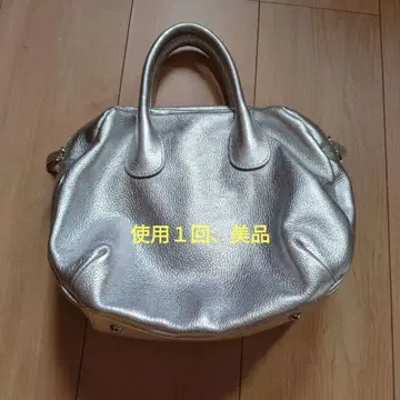 비어즐리 / 라운드 미니 보스턴 백 / 실버
