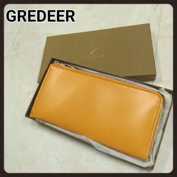 GREDEER 그레디아 라운드 지퍼 장지갑 소가죽 오렌지