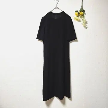 [빈티지] 이긴 포멀 원피스 오부소매 일본제 블랙 (M)