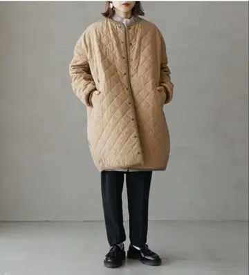 R&D.M.CO-올드 맨즈 테일러 퀼팅 하프 코트