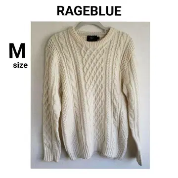 여성용 RAGEBLUE 레이지블루 케이블 짜임 니트 스웨터 M
