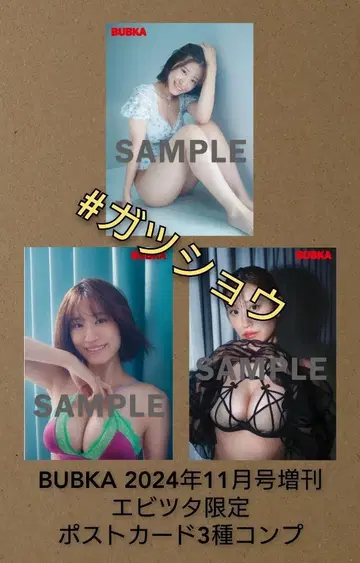 BUBKA 2024년 11월호 증간 조니시 레이 에비츠타 엽서 3종