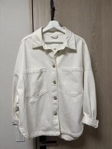 H&M 화이트 데님 자켓