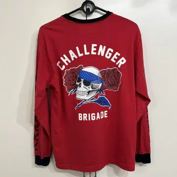 챌린저 challenger 긴팔 티셔츠 컷앤소 롱티 빨간색