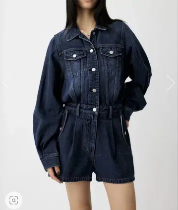 MOUSSY 데님 숏 점프수트