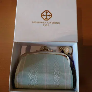 NISHIMURA ORIMONO 스카이블루 코인 케이스
