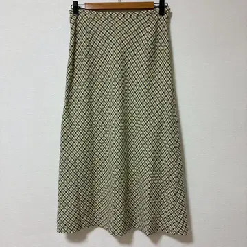 Aquascutum 아쿠아 스큐텀 롱 플레어 스커트 그린 9호