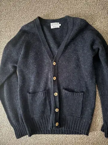 Inverallan 울 가디건 38 사이즈 차콜 그레이