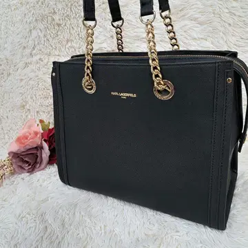[ 새상품급 ] KARL LAGERFELD 핸드백 블랙 체인 사피아노