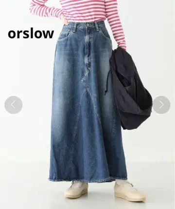 [ 가격 인하 ] orslow BEAMSBOY 별주 데님 롱 스커트 S