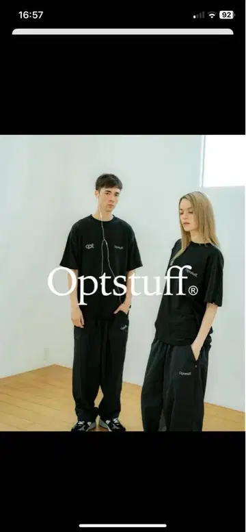Optstuff 블랙 T셔츠