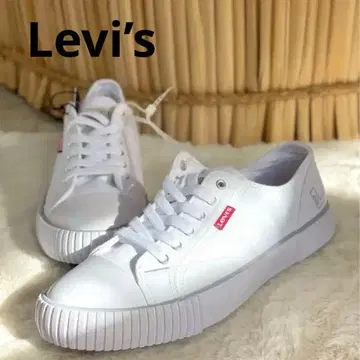 미사용 새상품 리바이스 Levi's 화이트 캔버스 스니커즈 일본 미발매