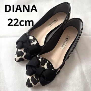 DIANA 달마시안 패턴 송치 다이애나 스틸레토 펌프스 22cm