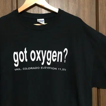 00s got oxygen? T셔츠 XL 블랙 콜로라도