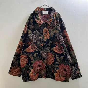 US 90s 고블랑 자켓 자수 빈티지 미국 꽃 커버올