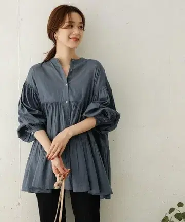 어반 리서치 도어즈 코튼 보일 튜닉 블라우스