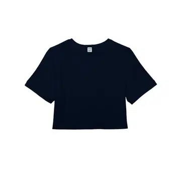 cropped compact tee'navy