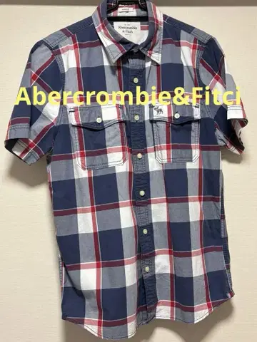 Abercrombie&Fitci 아바클로 체크 반팔 셔츠 L