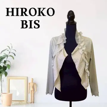 zG254 [ M ] HIROKO BIS 볼레로 시어 비침 셔링 리브