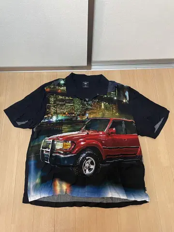 HUF TOYOTA 랜드크루저 콜라보 반팔 오픈 카라 셔츠 하프 도요타