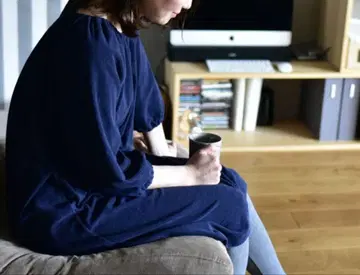 OURHOME 룸 원피스 네이비