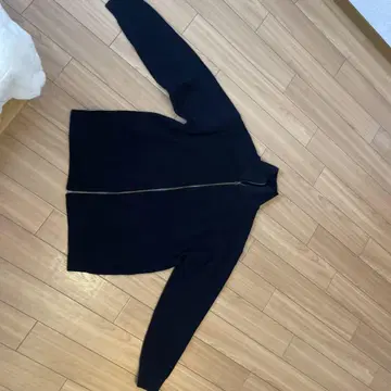 무인양품 블랙 XL 지퍼 니트
