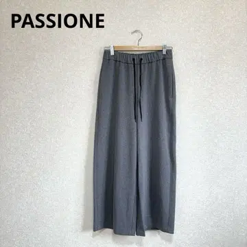 PASSIONE 파시오네 이지 팬츠 와이드 팬츠 허리밴딩 그레이 S