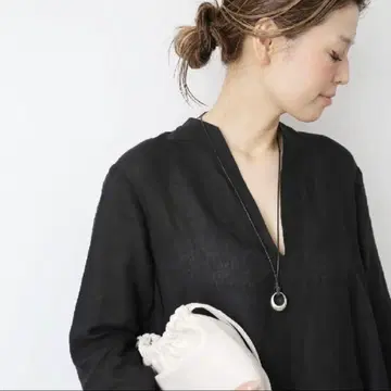 두지엠 클라세 CELERI/셀리 LINEN DRESS 블랙