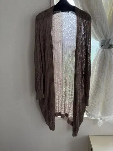 브라운 레이스 가디건 No.923861