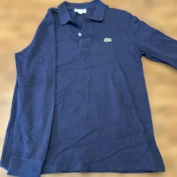 LACOSTE 네이비 긴팔 피케 셔츠 CLASSIC FIT