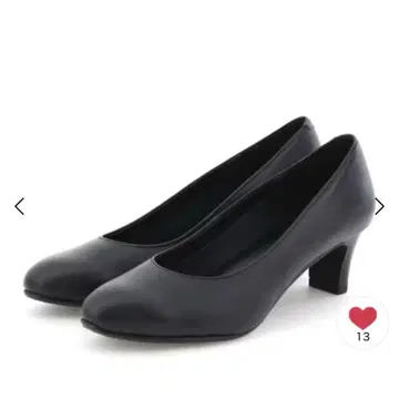 히미코 5cm 힐 라운드토 블랙 펌프스 / 600006