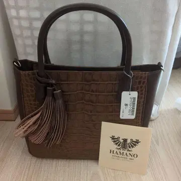 HAMANO 브라운 소가죽 숄더백