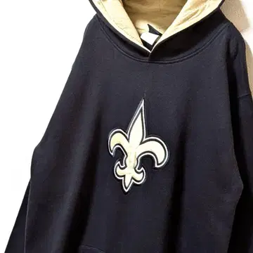 NFL 뉴올리언스 세인츠 로고 자수 후드 맨투맨 블랙 구제 의류
