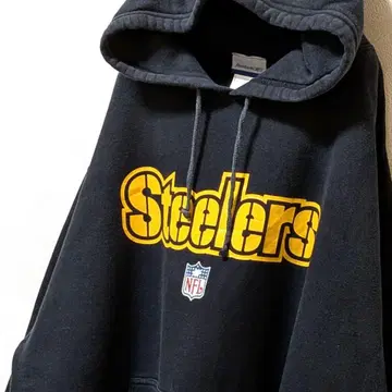 리복 NFL 피츠버그 스틸러스 후드 맨투맨 블랙 XL 구제 의류